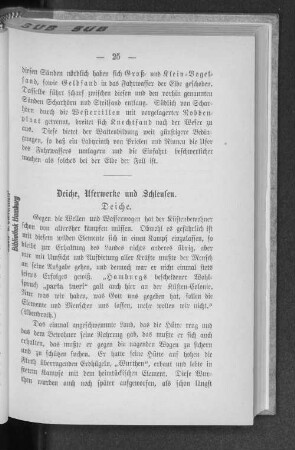 Deiche, Uferwerke und Schleusen.