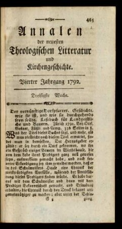 Dreißigste Woche