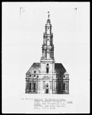 Entwurf für die Sankt Petri-Kirche in Berlin