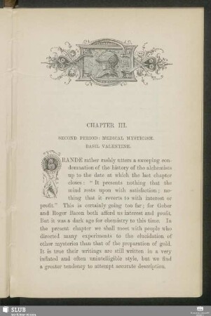 Chapter III. Second Period: Medical Mysticism. Basil Valentine