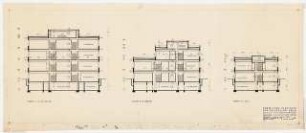 Chemische Institute der Universität Köln: Physikalische, Organische, Anorganische Chemie und Gärung Schnitte A, B und C, 1:100