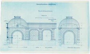 Schloss Landsberg/Ruhr: Detailansicht des Laubengangs (Seitenbauten) 1:20