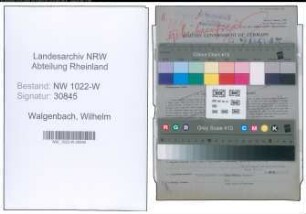 Entnazifizierung Wilhelm Walgenbach , geb. 24.08.1901 (Spediteur)