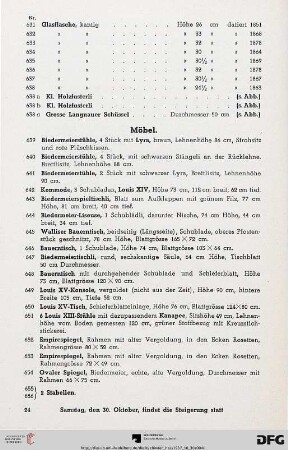Möbel (Nr. 639-656)