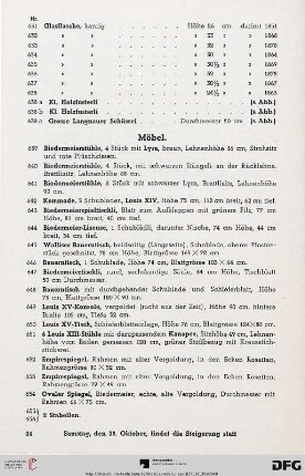 Möbel (Nr. 639-656)