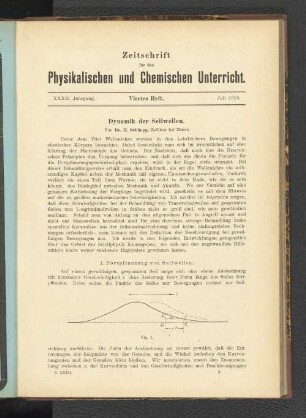 I. Fortpflanzung von Seilwellen.
