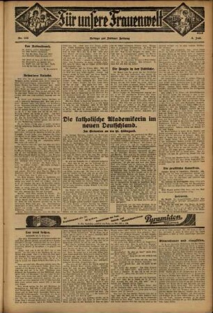 Zweite Ausgabe vom Donnerstag, den 06. Juli 1933.