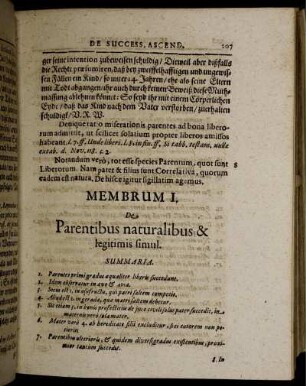 Membrum I. De Parentibus naturalibus & legitimis simul