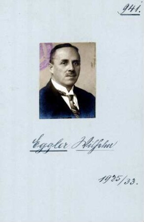 Eggler, Wilhelm, Zentrum
