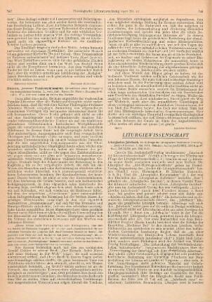 748-749 [Rezension] Liturgisches Jahrbuch, Bd. 1