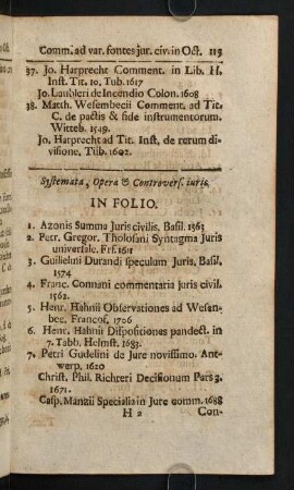113-131, Systemata, Opera & Controvers. iuris.