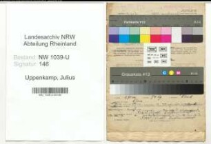 Entnazifizierung Julius Uppenkamp , geb. 27.02.1877 (Autor)