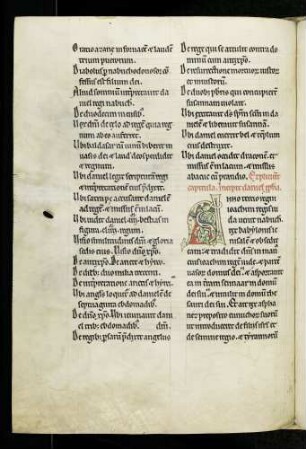Zierinitiale: (Daniel Propheta): A(nno tertio regni)