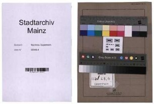 Korrespondenz Gebr. Oppenheim/Feist