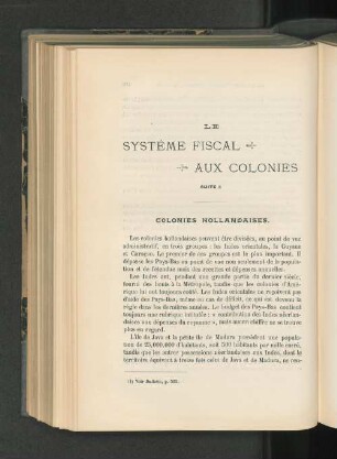 Le Systeme Fiscal Aux Colonies.