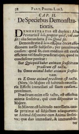 Cap. II. De Speciebus Demonstrationis.