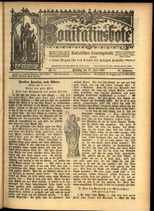Erste Ausgabe vom Sonntag, den 13. April 1902.