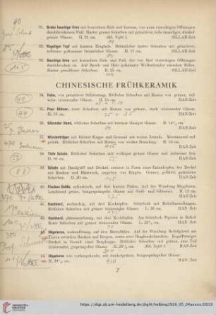 Chinesische Keramik (Nr. 34-132)