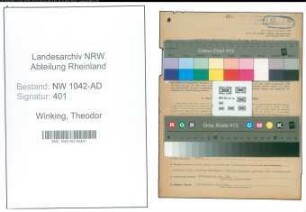 Entnazifizierung Theodor Winking , geb. 14.09.1901 (Beamter)