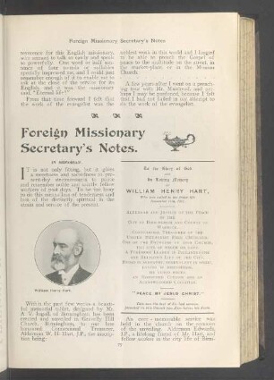 Foreign missionary secretary's notes