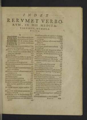 Index Rerum et Verborum