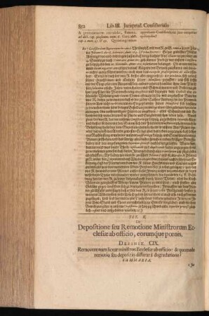 Tit. X. De Depositione seu Remotione Ministrorum Ecclesiae officio, eorumque poenis