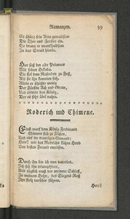 Roderich und Chimene.