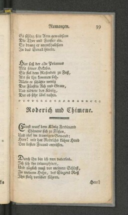 Roderich und Chimene.