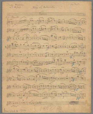 La Mélancolie; f; vl, pf - BSB Mus.Schott.Ha 9996-2