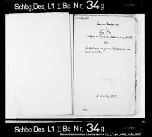 Schuldforderung des Hans von Münchhausen an Ernst von Alten