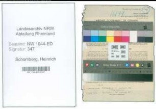 Entnazifizierung Heinrich Schomberg , geb. 15.06.1893 (Lehrer)
