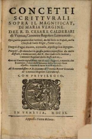 Concetti Scritturali sopra il Magnificat