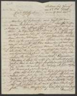 Brief von Heinrich Escher-Zollikofer an August Emanuel Fürnrohr