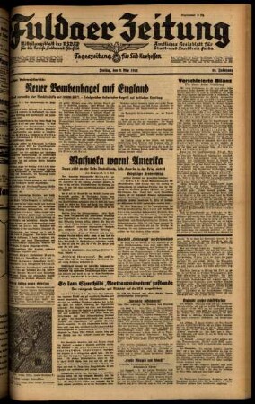 Ausgabe vom Freitag, den 09. Mai 1941.
