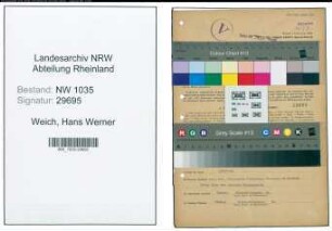 Entnazifizierung Hans Werner Weich , geb. 17.02.1922 ()