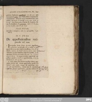 Tit. V. (VII. 65.) De appellationibus recipiendis vel non.