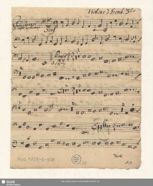Violone ò Tromb[one]. 3zo