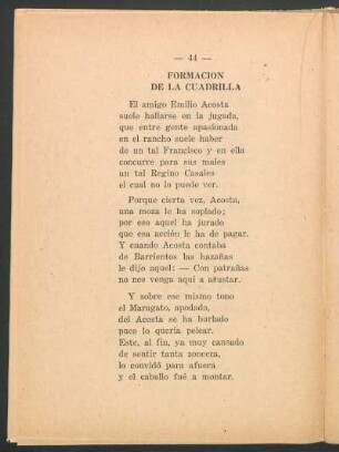 Formación de la cuadrilla
