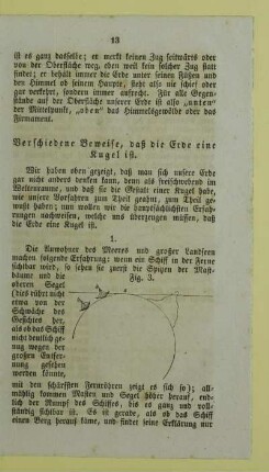 Verschiedene Beweise, daß die Erde eine Kugel ist