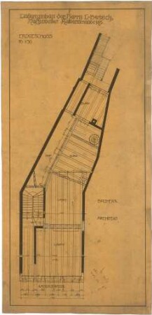 Billing, Hermann; Karlsruhe, Kaiserstr. 165; Geschäftshaus des Hofjuweliers Ludwig Bertsch, Umbau - Grundriss EG