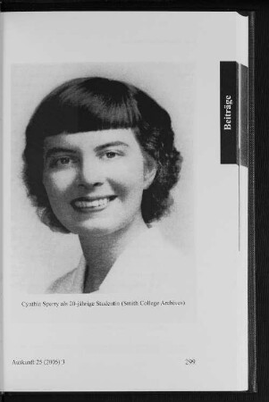 Cynthia Sperry als 20-jährige Studentin (Smith College Archives)