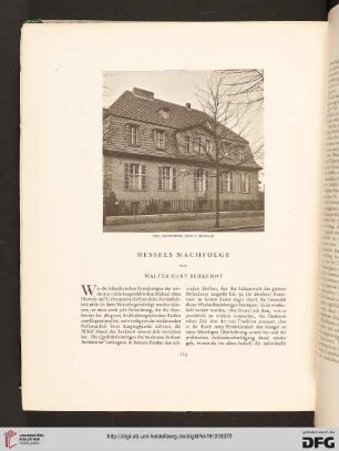 Messels Nachfolge