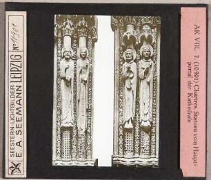Chartres: Westportal, Gewändestatuen (Seestern-Nr. 10901, Reihe AK VIII, 7)