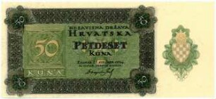 Geldschein, 50 Kuna, 15.1.1944