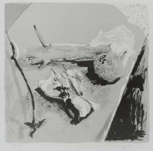Stilleben : Stilleben. Farblitho; 27 x 27,5 cm. 1981