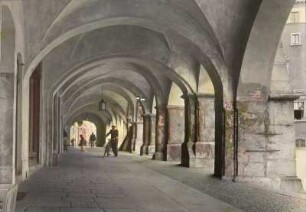 Görlitz, Untermarkt. Zweiter Laubengang am Gasthof "Brauner Hirsch"