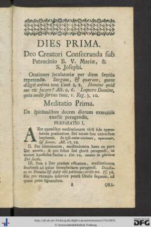 Dies Prima.