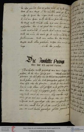 Predigt 40/Mt 18-24