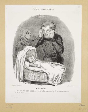 Un père heureux, Blatt 85 der Folge "Les Beaux jours de la vie“, in: "Le Charivari", Paris 1846