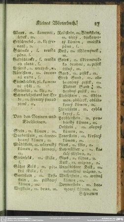 Von den Steinen und Edelsteinen
